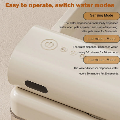 Wireless Pet Water Fountain - 4L Battery-Operated Cat and Dog Dispenser with Motion Sensor and Ultra Quiet Operation