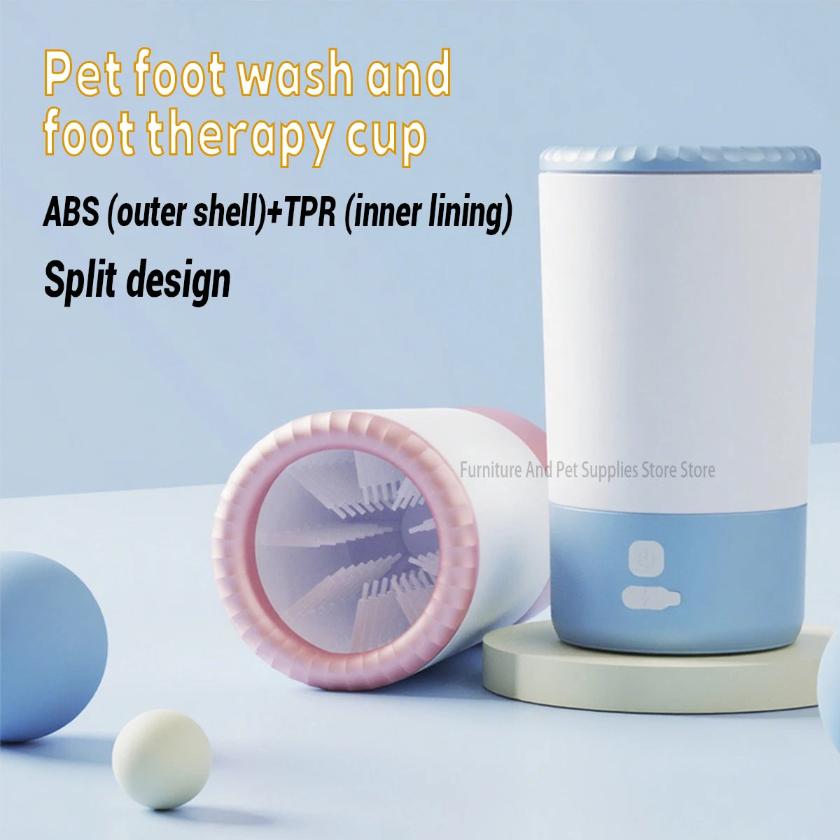 Electric 360° Dog Paw Cleaner | 2-Speed Rechargeable Washer
