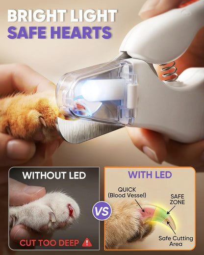 CATPICK 2-in-1 Pet Nail Clipper & Grinder with LED Lights
