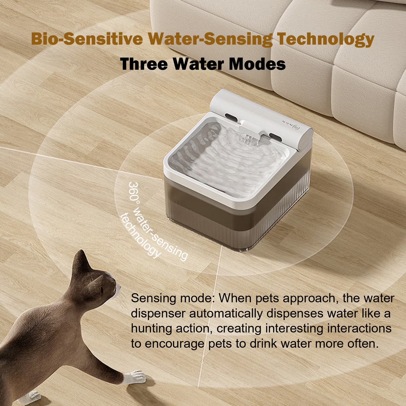 Wireless Pet Water Fountain - 4L Battery-Operated Cat and Dog Dispenser with Motion Sensor and Ultra Quiet Operation