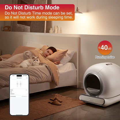 Smart Self-Cleaning Cat Litter Box | 65L + 9L