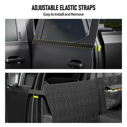 Dog Car Seat Cover with Hard Bottom, Holds up to 400Lbs | Patented Waterproof Dog Hammock Back Seat Extender for Cars, Suvs & Full-Size Trucks (Small & Large Sizes)