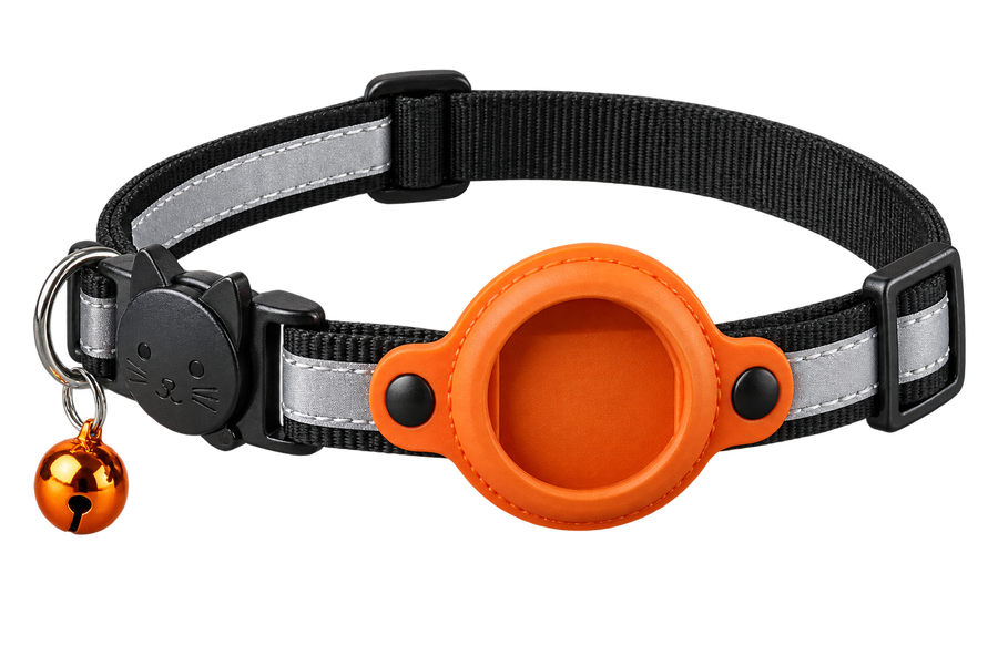 Arelio TraceCollar reflective breakaway cat collar with empty tracker holder