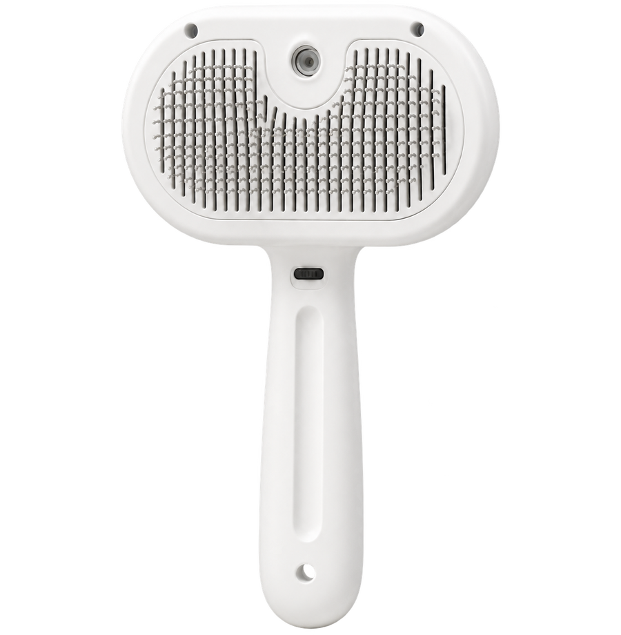 Arelio MistBrush three-in-one pet grooming brush isolated on white